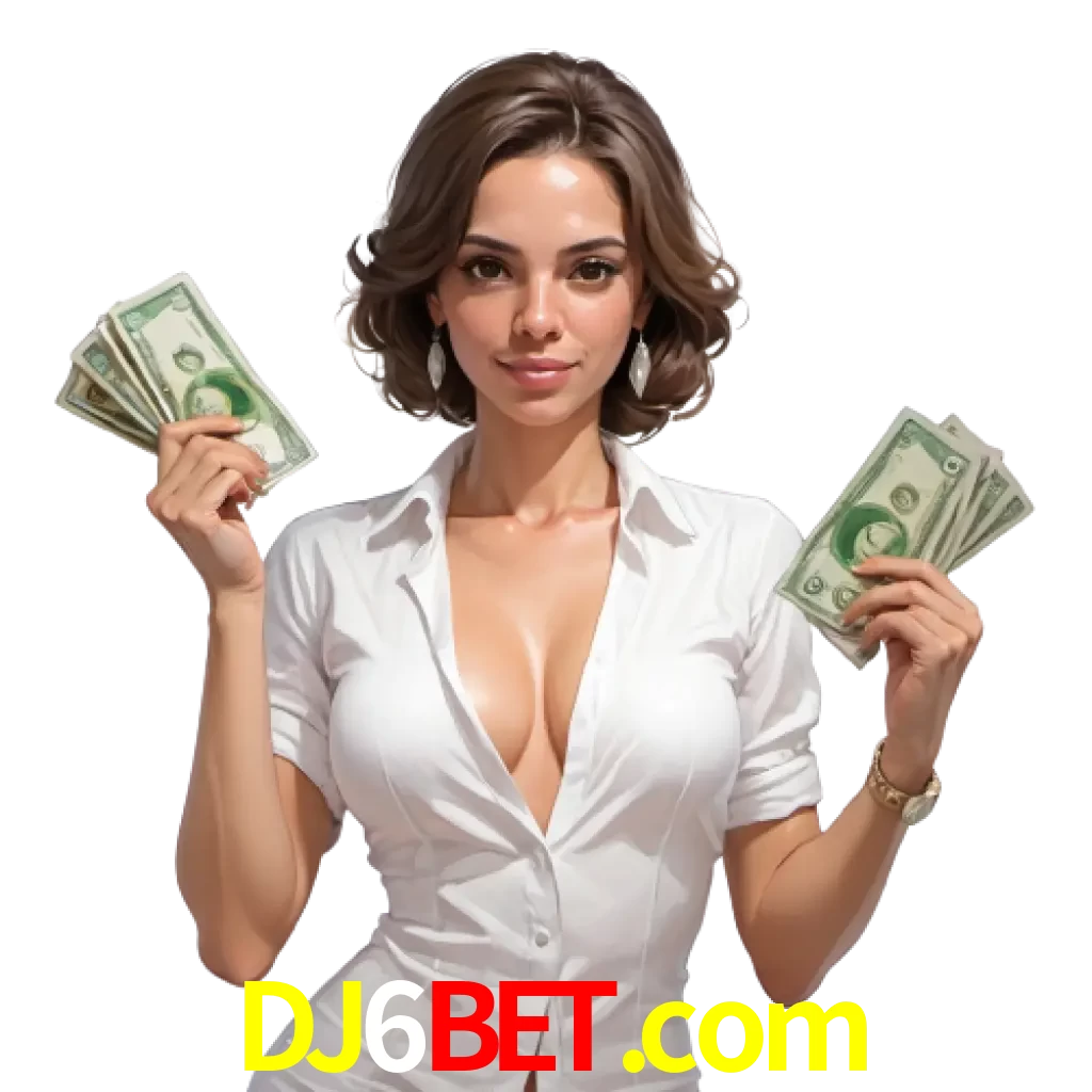 woman with money playing in dj6bet bet casino